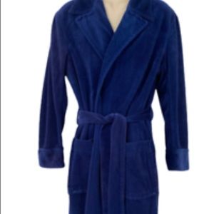 Royalcama by Raytex | Navy Blue Pocket Robe | House Coat | Vintage Piece Casual